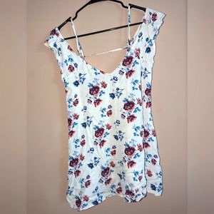 Floral off shoulder mini dress